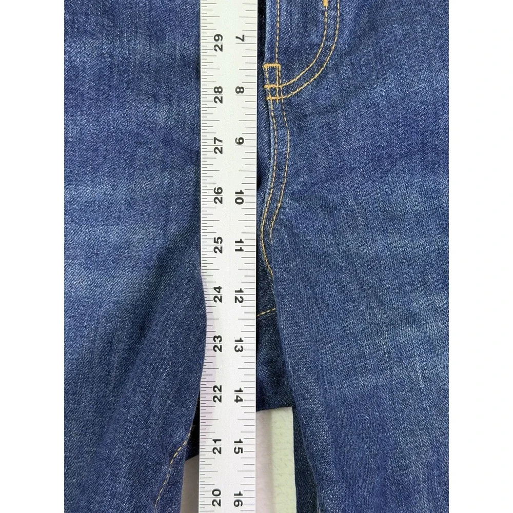 New Old Navy Jeans Womens 24 Plus Blue Dark Wash High Rise OG Loose Straight